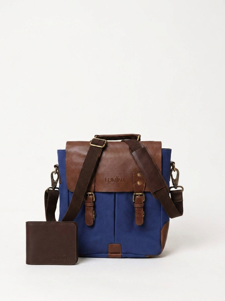 COMBO DEAL – Side Bag NAVY+ Wallet