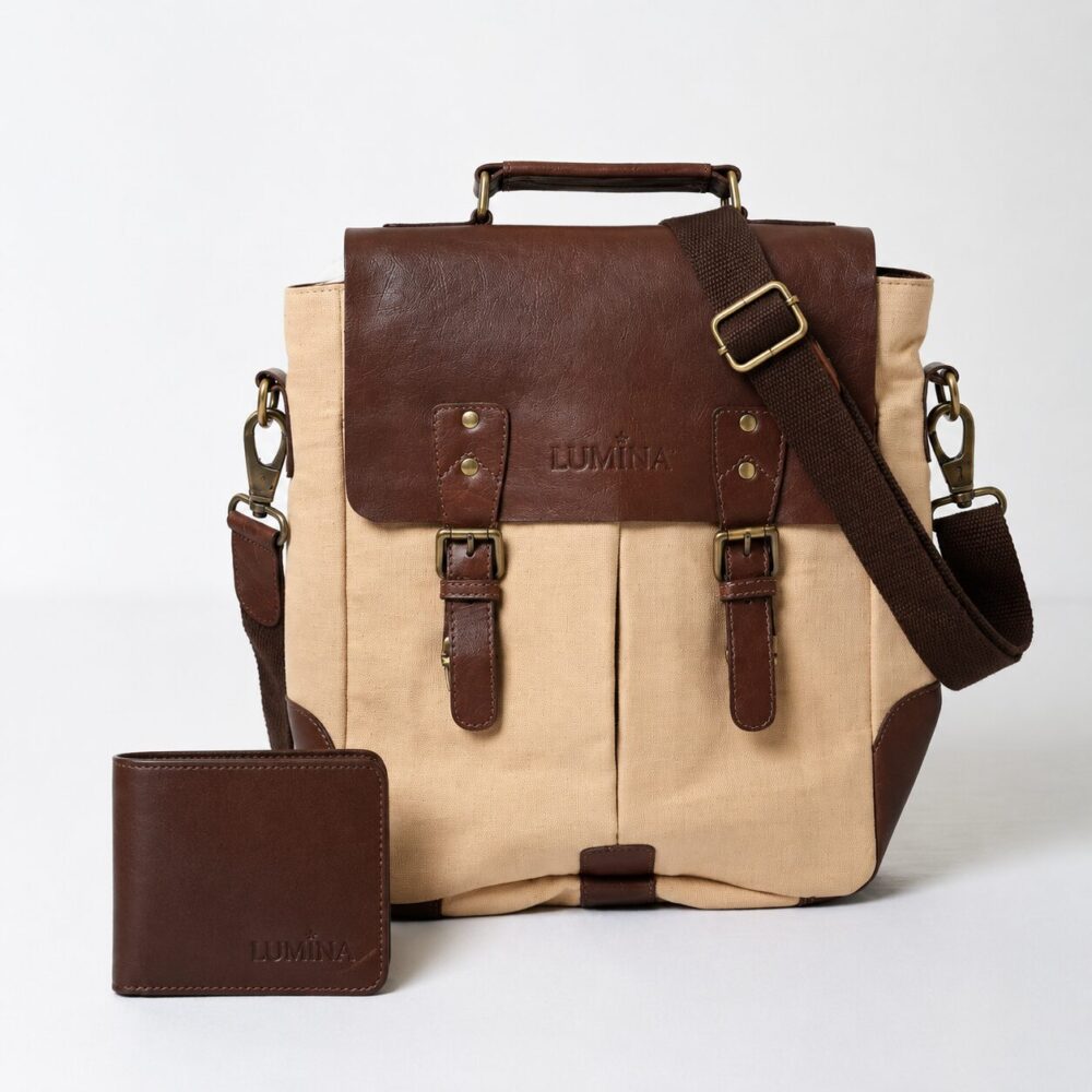 COMBO DEAL – Side Bag TAN+ Wallet